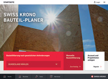 Screenshot von der Startseite der Web-Applikation SWISS KRONO BAUTEIL-PLANER | © 2019 SWISS KRONO GmbH Screenshot von der Startseite der Web-Applikation SWISS KRONO BAUTEIL-PLANER
