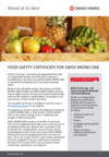 Food Safety Certificate for SWISS KRONO OSB