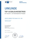 Urkunde TOP Ausbildungsbetrieb 2020 01